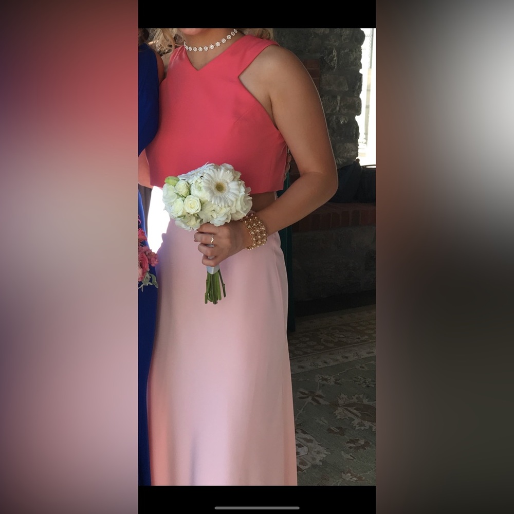 Jill Jill Stuart Pink Color Block Prom Dress